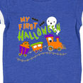 thumbnail image 4 of Inktastic My First Halloween Train with Pumpkins, Bats, Cat,and Ghost Boys or Girls Baby Bodysuit, 4 of 5