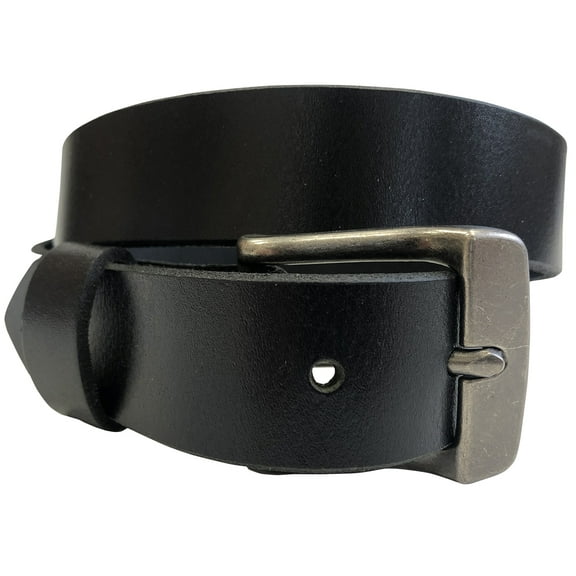 1.25"(32mm) Black Bridle Leather Belt Handmade in Canada by Zelikovitz Size: 26 for 24" Waist