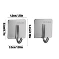 thumbnail image 3 of Kumdkd 2-Pack Stainless Steel Heavy Duty Hooks – Rustproof No-Drill Bathroom & Kitchen Organizers for Towels, Coats, Pots (25lb Capacity, Space Saving Wall Hooks), 3 of 6