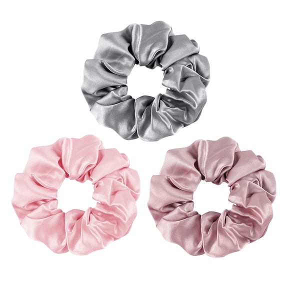 OLESILK Chouchous en Soie pour Femmes Soins Capillaires, 100 % Soie de Mûrier pour Pas de Dommages aux Cheveux et Frisottis, Doux et Lisse pour Cheveux Bouclés, 3 Pcs