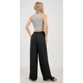 thumbnail image 3 of utcoco High Waisted Pants with Drawstrings for Women Casual Loose Wide Leg Linen Pants, 3 of 4