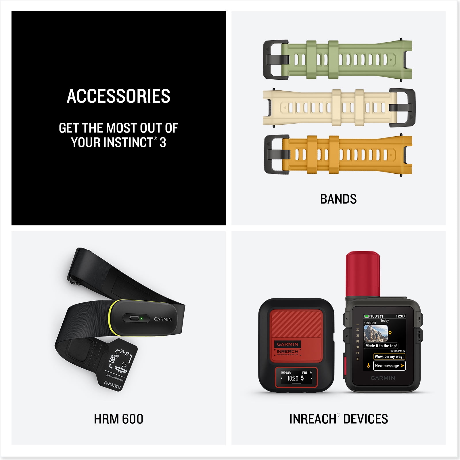 Garmin Instinct 3 - 45 mm, Solar, Rugged Outdoor GPS Smartwatch, Built-in Flashlight, Alpine Rush Collection Limited Edition Color, Sunburst Bundle With Cleaning Cloth + Wireless EarBuds + More