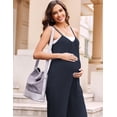 thumbnail image 3 of Ekouaer Jumpsuits for Women Loose Sleeveless Adjustable Spaghetti Strap Romper Stretchy Wide Leg Pants Outfits with Pockets, 3 of 6