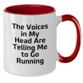 thumbnail image 2 of Running Humor Funny Quote Coffee Mug, Gifts from Men to Running Enthusiasts, Gifts for Runners on Birthday - The Voices In My Head Are Telling Me To Go Running, 2 of 4