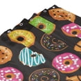 thumbnail image 4 of Shower Curtain, Colourful Donut Print Waterproof Fabric Plastic Shower Curtain, Drying Fast Bathroom Curtain with 9 Buttonholes, Ruffle Shower Curtain 60x72in, 4 of 8