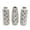 Silver Dimensional Chevron Textured Chevron Asymmetrical S/3 4"W, 11"H, variant on DecMode 4"W, 11"H Dimensional Ribbed Gold Ceramic Vase with Varying Shapes, Set of 3