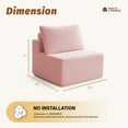 thumbnail image 5 of BIGSYY Cozy Single Seat, Comfortable Seating, No Assembly Required, Pink, 5 of 6