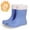 Z4-Sky Blue, variant on Uobin Women Lined Removable Liner Rain Boots, Solid Color Anti Wear Resistant Short Ankle Fashion Waterproof Galoshes for Ladies