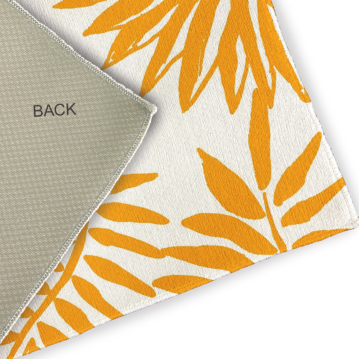 Simply Daisy 3' x 5' Mango Pineapple Leaves Spring Chenille Indoor/Outdoor Rug