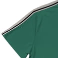 thumbnail image 6 of Men's Side Striped T-Shirt Casual Short Sleeve Round Neck Tee Top for Gym Workout Fitness Training Streetwear Modern Fashion Essential | AESTIVO,Green 2XL, 6 of 9