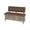 Brown Solid Rectangle 47" x 20" x 32", variant on DecMode Wood Storage Bench with Tufted Faux Leather Seat and Back, Brown