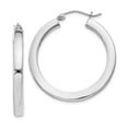thumbnail image 1 of White Sterling Silver Earring Hoop Women'S 30 mm 28, 1 of 3