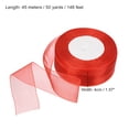 thumbnail image 2 of Unique Bargains 4cm 50 Yard Sheer Organza Ribbon Chiffon Fabric Gift Wrapping, Red, 2 of 6