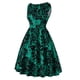 thumbnail image 3 of Vestido oscilante sexy sin mangas con cuello redondo y estampado vintage para mujer Fridja  hj2557, 3 of 4