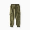 thumbnail image 2 of PatPat Boys Cargo Pants with Pocket Cotton Solid Sweatpants Size 5-10, 2 of 8