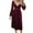 Red, variant on BVOFAR Women's Velvet Maxi Dress Lace V Neck Long Sleeve Dresses Elegant High Waist Pleated Dress Formal Cocktail Party Dresses