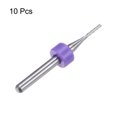 thumbnail image 3 of Uxcell 10 Pieces End Mill Bits 1.2mm Solid Carbide CNC Router Bit Engraving Cutter Tools, 1/8" Straight Shank, 3 of 6