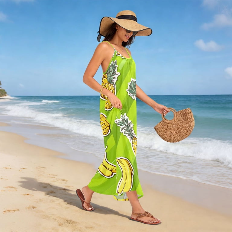pineapple dress for women DALAWU Oversize Style Open-Back Design-Banana and Pattern Patterng, Women's, Size: Medium Details This pineapple ensemble combines comfort with irresistible charm Pineapple Panel Long Dress |