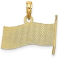 thumbnail image 3 of Solid 10K Yellow Gold American Flag Charm - 14.2mm, 3 of 6