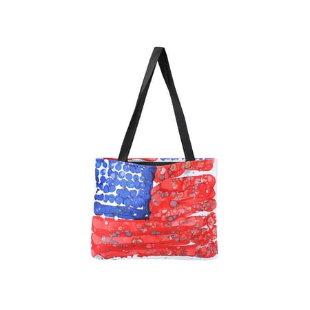 - Manual Woodworkers & Weavers Women's American Flag Tote Bag - Shopping Bag