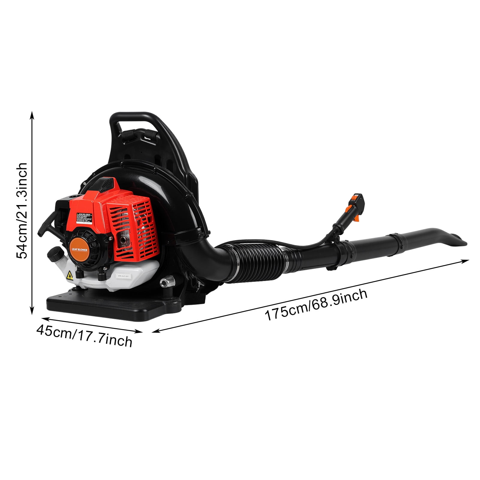 2026 New 63CC Backpack Leaf Blower Gas Powered, 700 CFM 200 MPH Backpack Blower for Yard Debris, Leaf & Snow Removal, with Ergonomic Harness (Red Black)