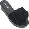 thumbnail image 3 of Bonnibel Best-1 Women's Braided Knotted Slides Open Toe Flatform Sandals BLACK 6, 3 of 5