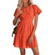 thumbnail image 1 of Vestido PRETTYGARDEN Verano 2025 Escote en V Encaje Naranja XXL, 1 of 8