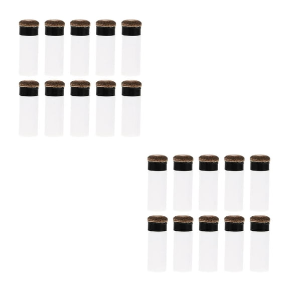 EIGTHTAIL 20 Pcs Embouts Professionnels pour Queue de Piscine Embouts en Plastique à Visser pour Queue de Piscine (Blanc)
