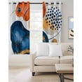 thumbnail image 2 of Orange Blue Boho Blackout Curtains for Bedroom Living Room Darkening Curtains 63 Inches Long Ethnic Abstract Geometric Striped Window Curtain 2 Panels Set Window Treatment Grommet Drapes 42"x63", 2 of 9