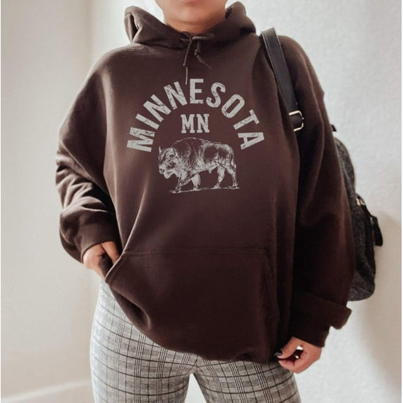 MINNESOTA Graphic Unisex Fleece Hooded Sweatshirt