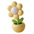 thumbnail image 2 of Mini luz LED de noche con forma de flor, lámpara para dormitorio, luz de noche pequeña, flor en maceta Amarillo, 2 of 8