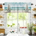 thumbnail image 3 of Summer Beach Valances for Windows Oil Painting Christmas Tree Rod Pocket Curtain Valance Window Treatment Short Curtains for Kitchen Living Room, 42"x12", 3 of 5