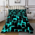thumbnail image 1 of Erosebridal Gradient Checkered Bedspread Sets Twin Size,Buffalo Stereoscopic Bed Quilt,Geometry Decor,Breathable,2pcs, 1 of 5