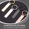 thumbnail image 2 of ifundom Black Stainless Steel Key Chains, Set of 5 Blank Keyrings for Custom Decoration and Accessories, 2 of 6