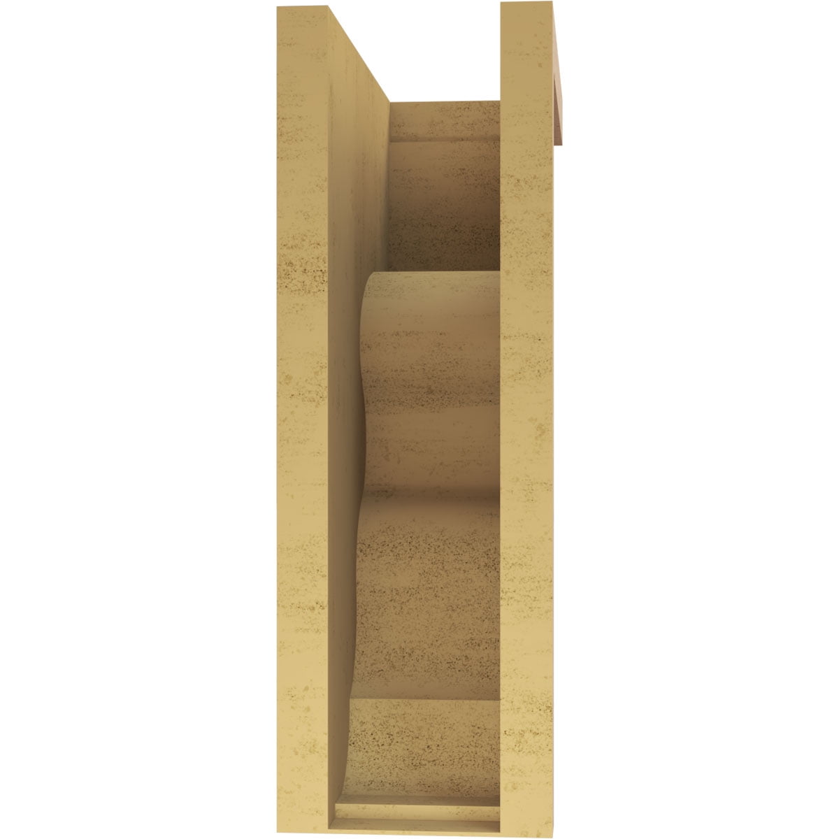 8"W x 16"D x 24"H Classic Highland Rough Cedar Woodgrain TimberThane Corbel, Primed Tan