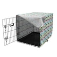 thumbnail image 3 of Underwater Dog Crate Cover, Doodle Fishes Swimming in the Sea Starfish Anemone Butterflyfish Bubbles, Easy to Use Pet Kennel Cover for Medium Large Dogs, 35" x 23" x 27", Multicolor, by Ambesonne, 3 of 6