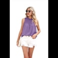 thumbnail image 2 of Camiseta Sin Mangas con Cuello con Volantes para Mujer, Color , Talla S, 2 of 10
