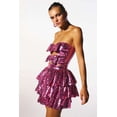 thumbnail image 2 of Sequin Strapless Dress with Ruffle Details (S, Rose), 2 of 5