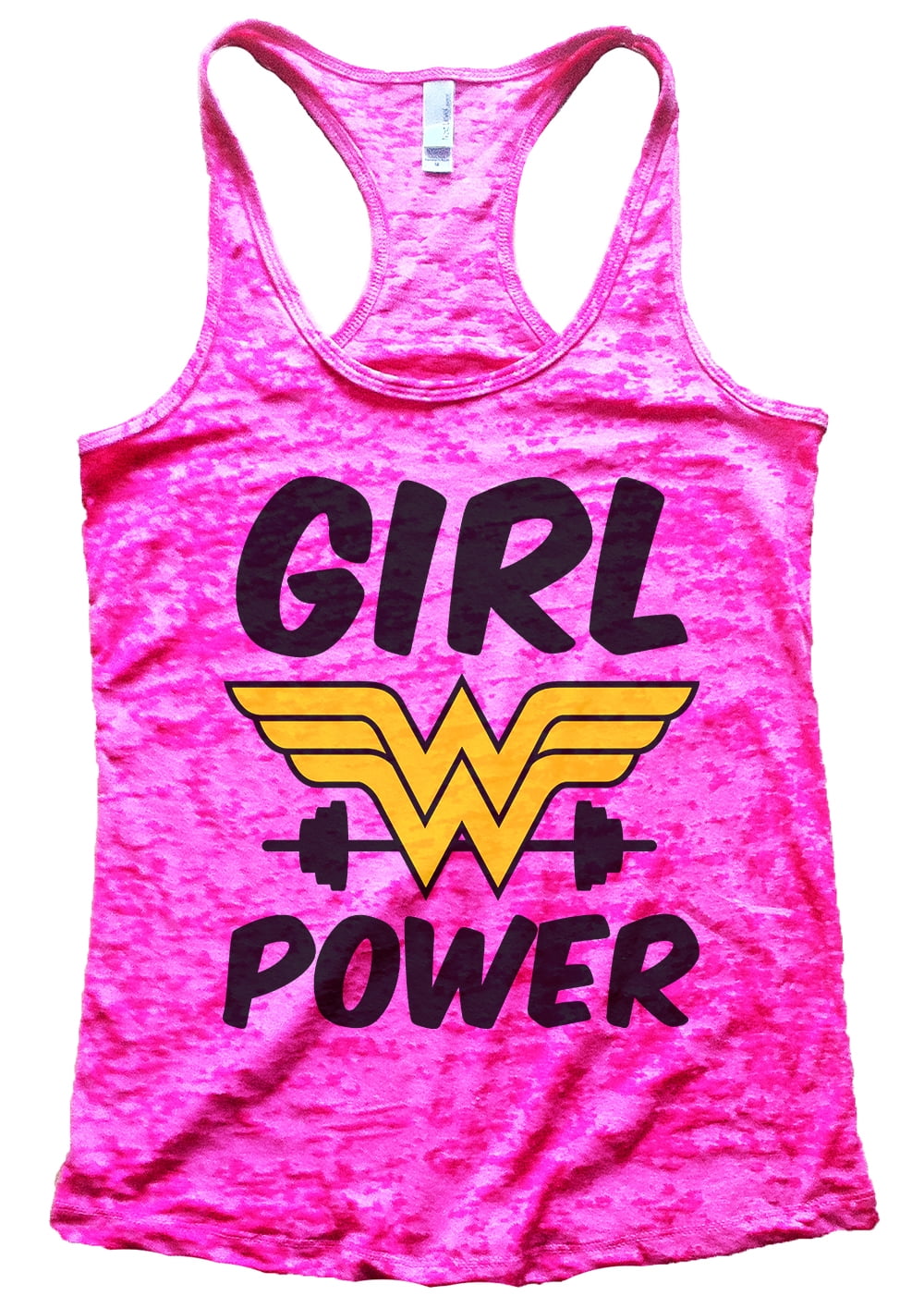 Womens Wonder Woman Girl Power Tank Top Ladies Burnout T-Shirt Girl Pride Tee