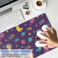 thumbnail image 4 of Long Mouse Pads for Desk,Purple Cartoon Dinosaurs Planets Stars Desk Mats on Top Of Desks, Desk Mouse Pad Extra Large with 3mm Non-Slip Base and Stitched Edge for Gaming,Work,Home 31.5"x11.8", 4 of 5