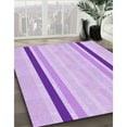 thumbnail image 3 of Ahgly Company Machine Washable Indoor Rectangle Transitional Heliotrope Purple Area Rugs, 2' x 5', 3 of 7