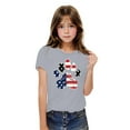 thumbnail image 2 of CFLVAEK 4th of July Patriotic Indenpendence Day T Shirts for Kids American Flag Graphic Tees Comfy Short Sleeve Round Neck Cotton Tops 5 Years, 2 of 7