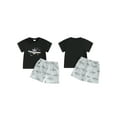 thumbnail image 2 of BemeyourBBs Toddler Boy Shorts Set Airplane Embroidered Short Sleeve Tops Shorts, 2 of 9