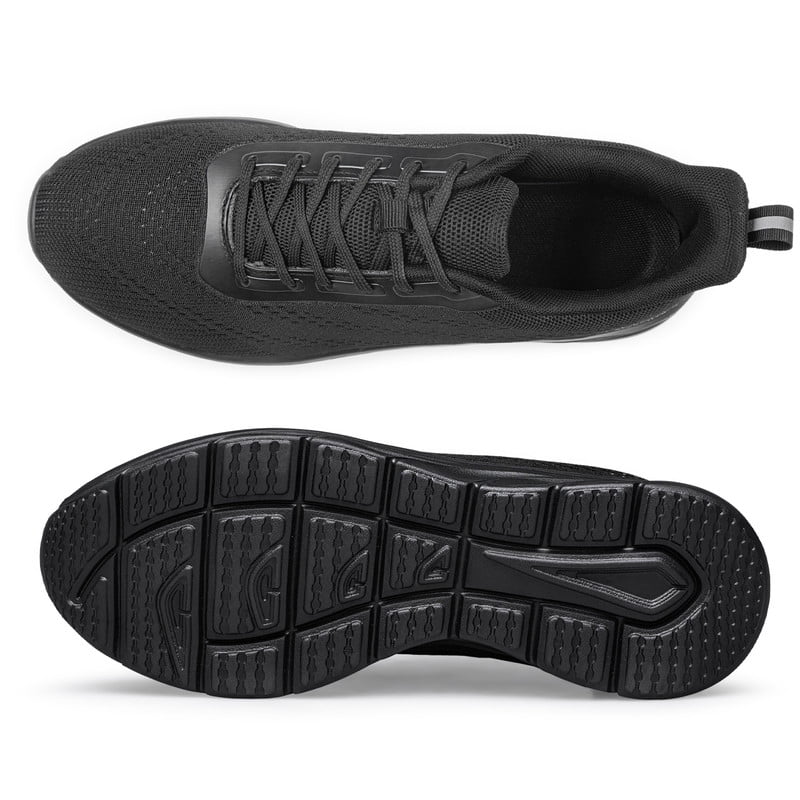 YHOON Men Walking Shoes Lightweight Breathable Running Tennis Sneakers Athletic Gym Workout Training Slip on Shoes All Black Size 11