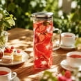 thumbnail image 5 of MMJ Large Glass Water Pitcher 1500ml Heat Resistant with Handle and Lid for Cold Tea Juice 9.65x3.15x3.15in, 5 of 6