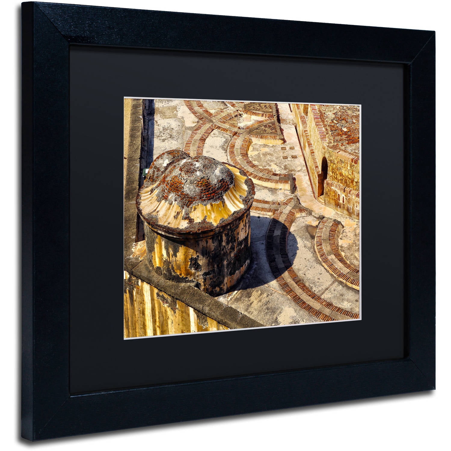 Trademark Fine Art "Castillo de San Felipe del Morro 18" Canvas Art by CATeyes, Black Matte, Black Frame