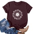 thumbnail image 1 of SMihono Hauts pour Femmes Été Décontracté Mode T-shirt Imprimé à Manches Courtes Col Rond Oversize, 1 of 4