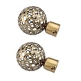 thumbnail image 2 of Window Drapery Curtain Rods Poles Iron Ends Caps Finials Copper 2pcs- Durable , 3# Bronze 3 Bronze, 2 of 8