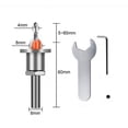 thumbnail image 1 of Counter Sink Drill Bit With Adjustment Wrench Woodworking Router Bit Milling Cutter Screw Extractor 4mmx8mm, 1 of 5