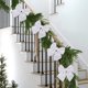 thumbnail image 5 of Lazo navideño grande de terciopelo para coronas y árboles - Pack de 4 lazos flocados en rojo, verde, rosa y blanco para decoración navideña interior al aire libre, 5 of 6
